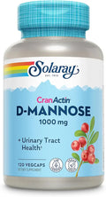 D-Mannose 1000mg Cranberry Supplement with Vitamin C, 120 VegCaps J2601