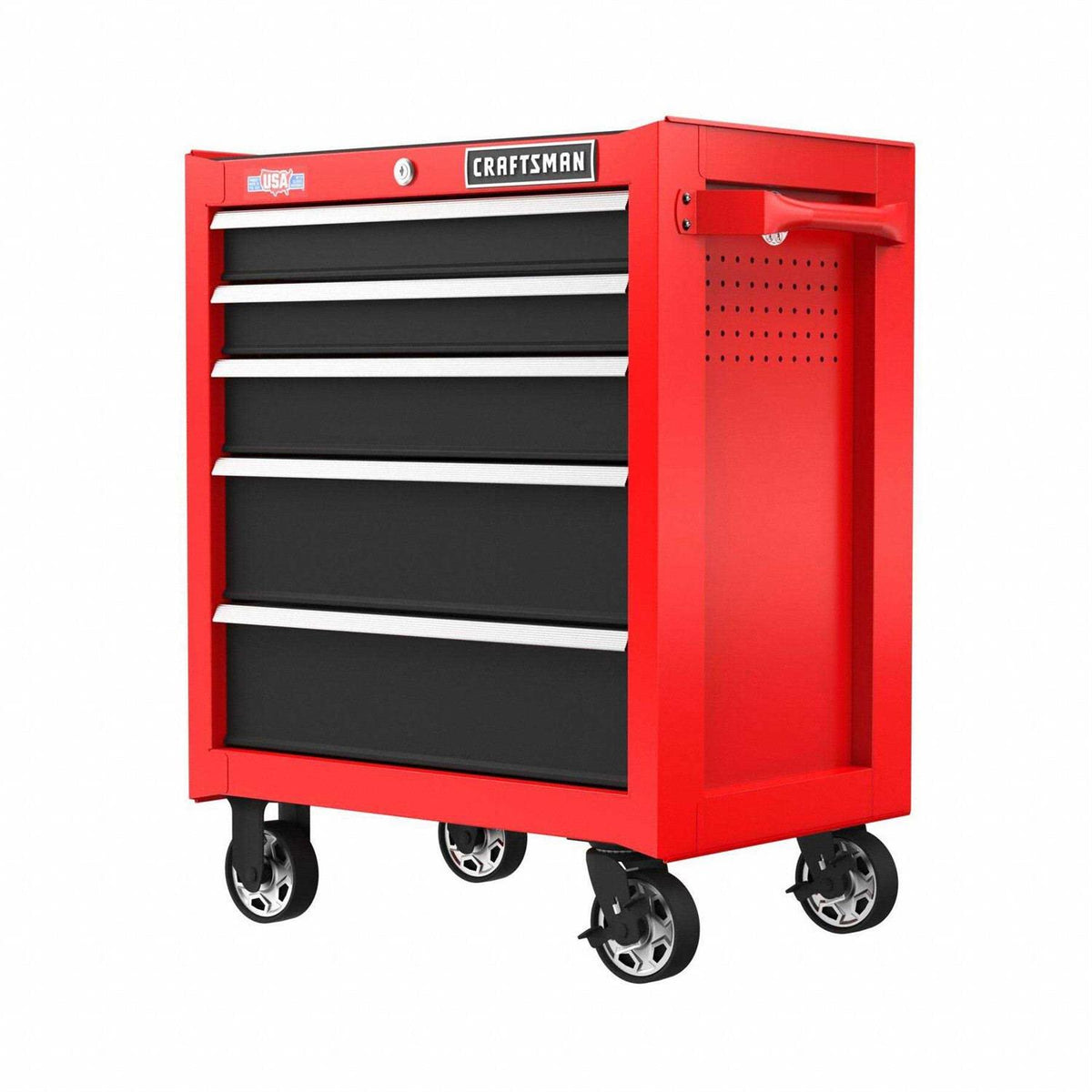 Red 5 Drawer Cabinet E6865