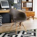 Modern Plastic Dining Chairs Set of 2 Dark Brown B713