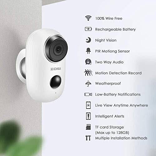 1080p Wireless Battery Security Camera with Solar Panel E948