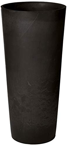 Black Tall Round Planter, 13 by 13 by 28-Inch X967498