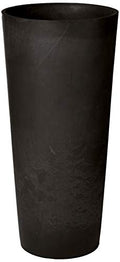 Black Tall Round Planter, 13 by 13 by 28-Inch X967498