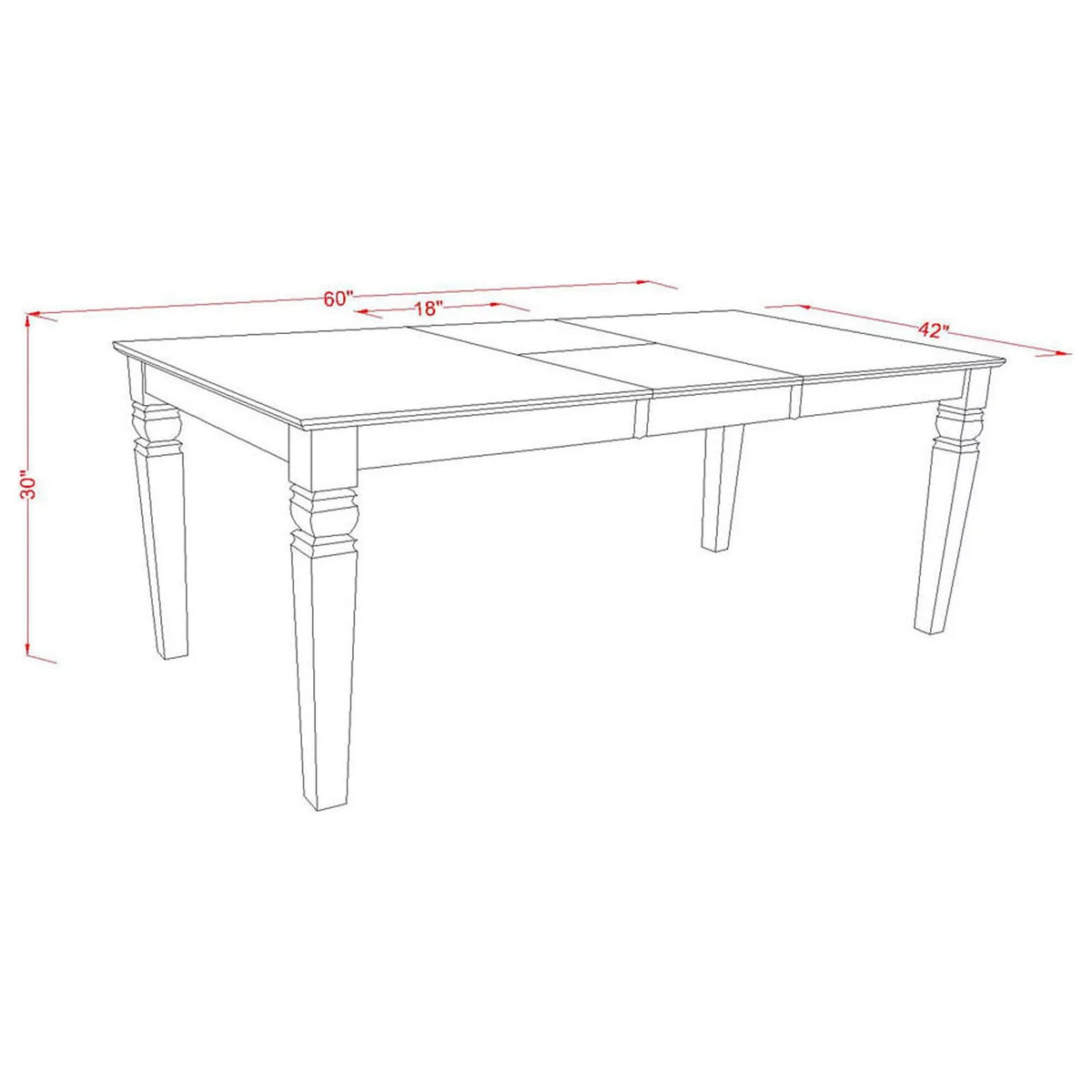 7 Piece Wood Kitchen Table Set S86334