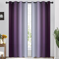 Purple Blackout Ombre Curtains, 52x84 inches, 2 Panels Q68625