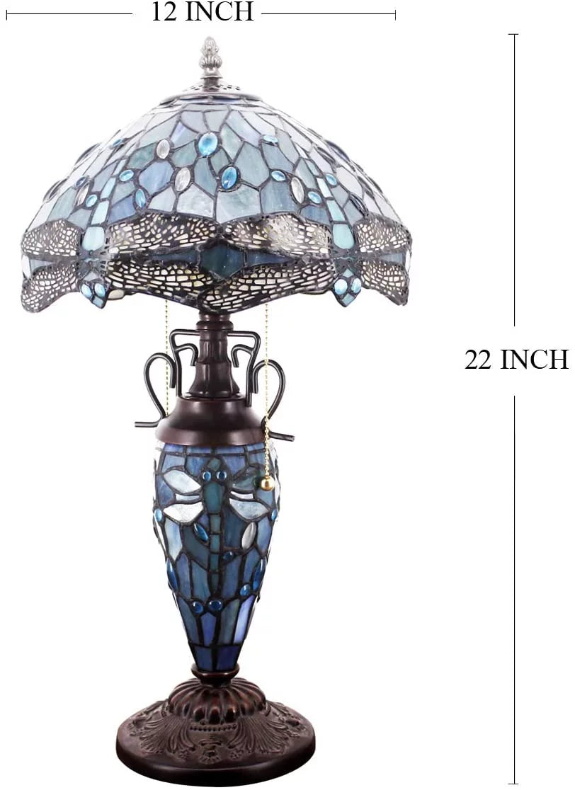 Sea Blue Stained Glass Table Lamp T714