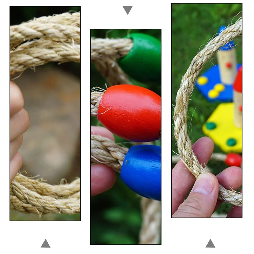 20 PCS Natural Rope Ring Toss Toy Carnival Game B692004