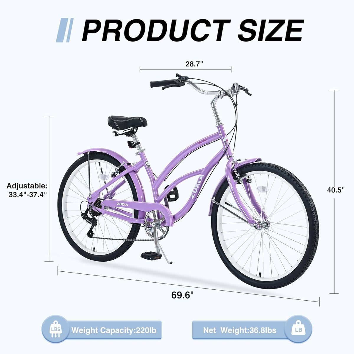 26 Inch 7 Speeds Steel Frame Beach Cruiser Bike Y202994