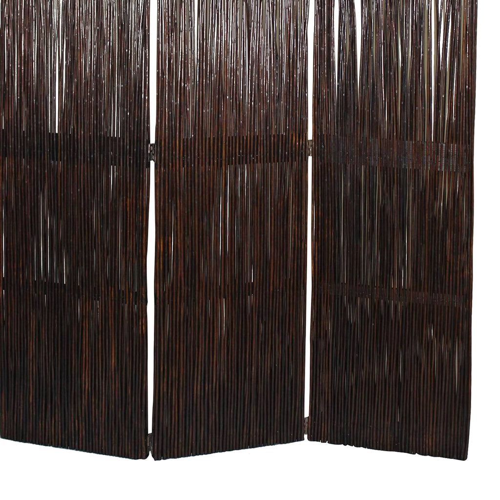 Brown Wooden 3 Panel Room Divider O9681