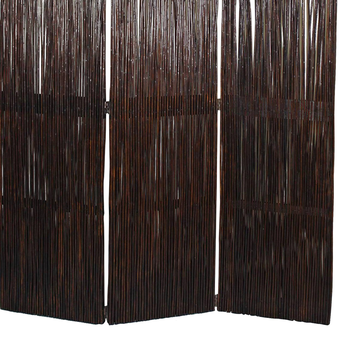 Brown Wooden 3 Panel Room Divider O9681
