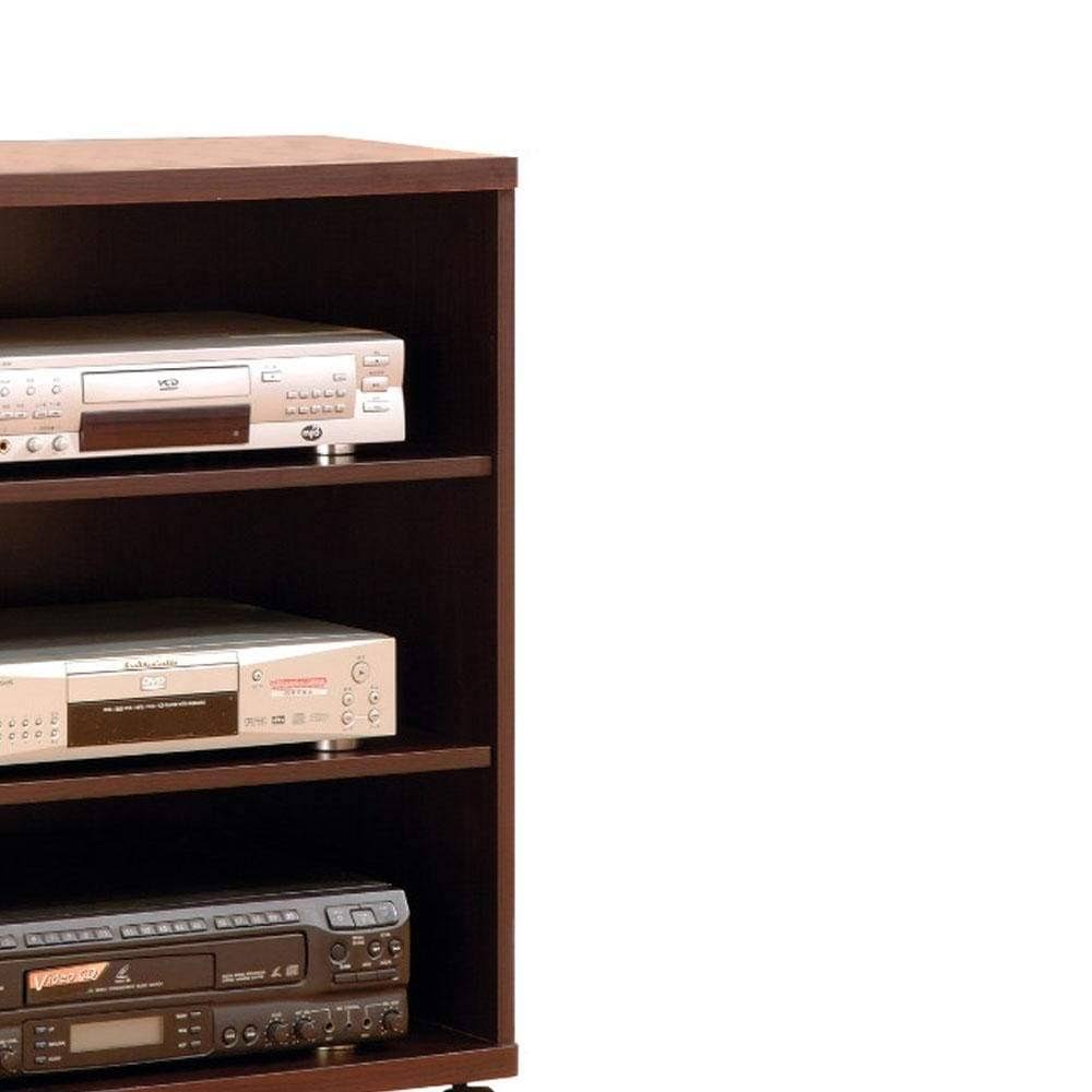 Brown TV Stand with Casters S542
