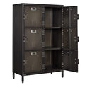 Metal Storage Locker 47" Steel 6 Door Lockable Adjustable Feet Cabinets W215911