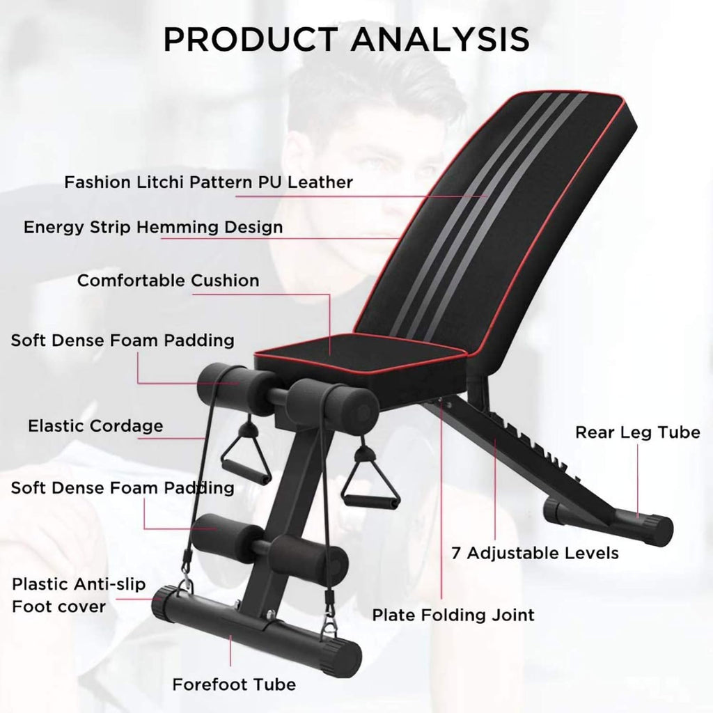 Folding Adjustable Weight Bench N54285