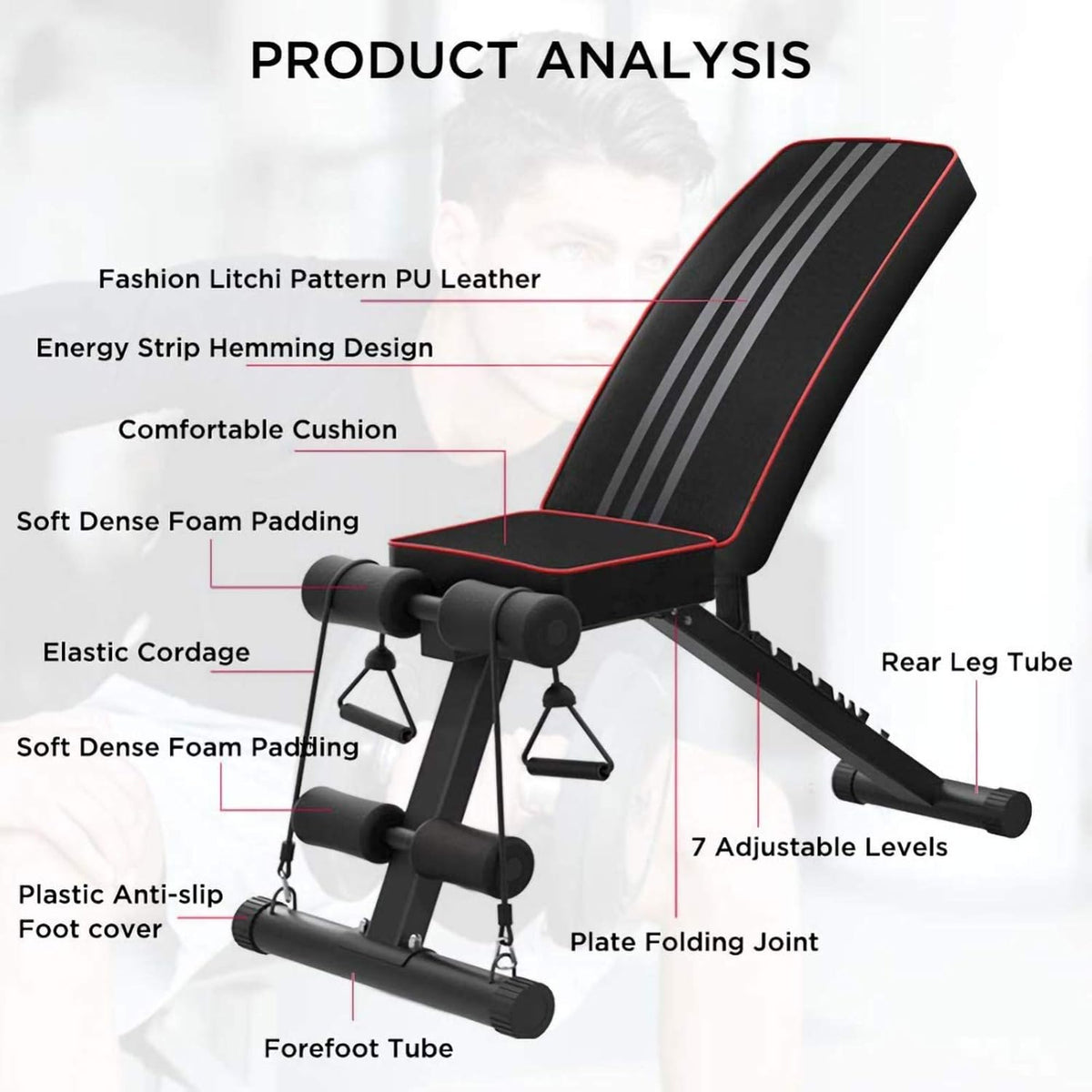 Folding Adjustable Weight Bench N54285