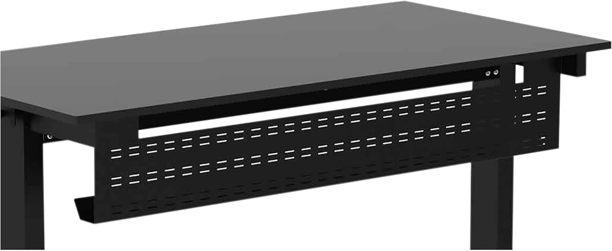Black Under Desk Cable Management Tray W600
