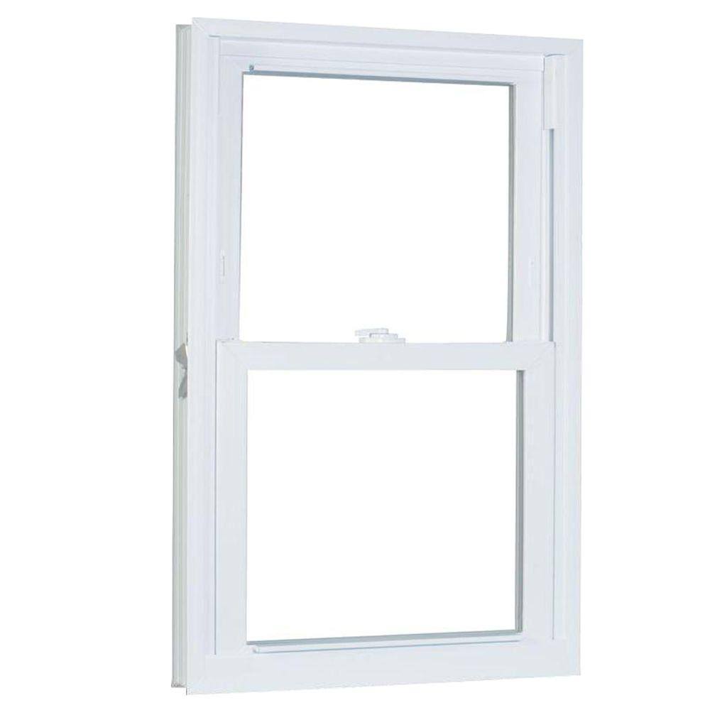 35.75 in. x 49.25 in. White Vinyl Double Hung Window with Buck Frame Q977