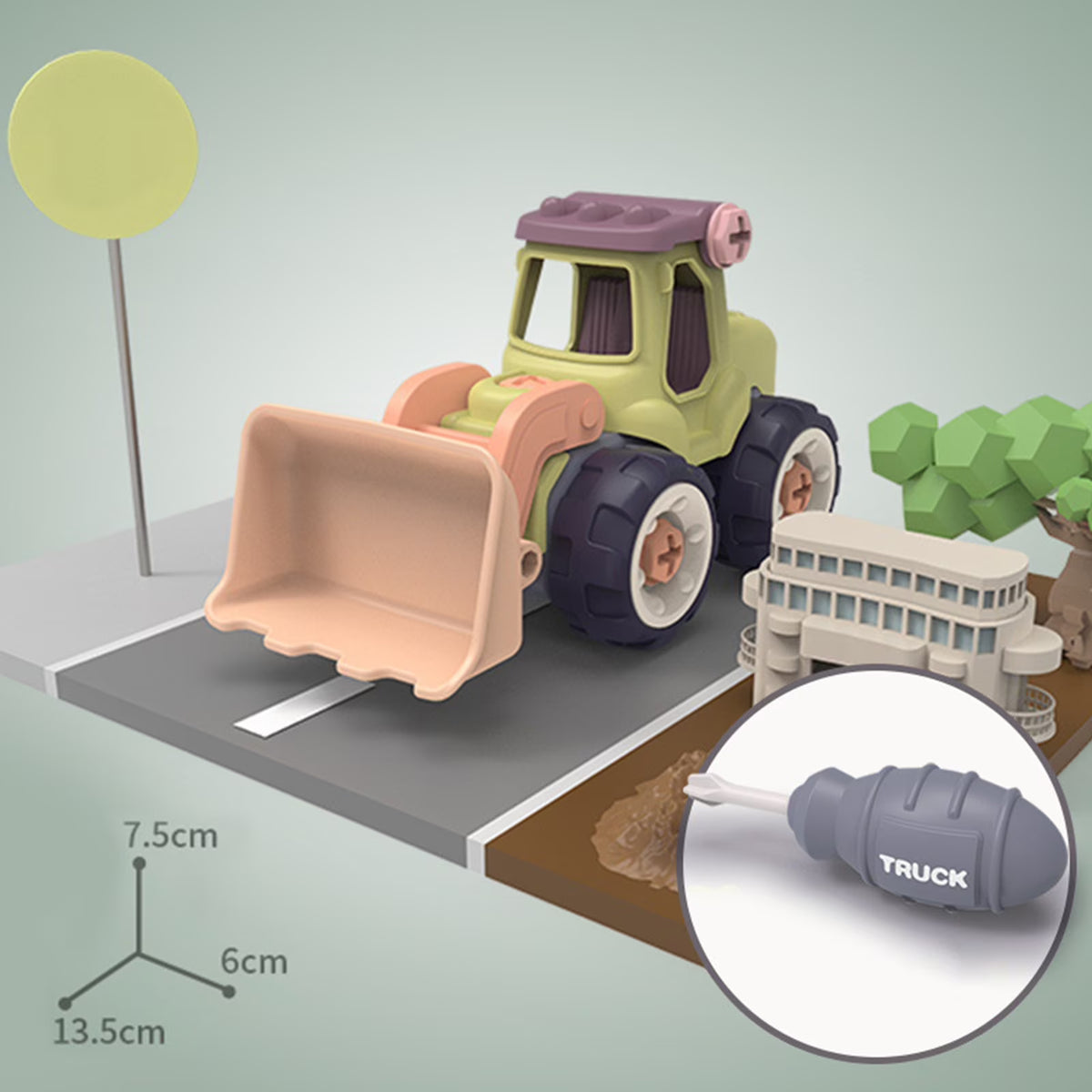 DIY Nut Building Construction Toy Excavator H132074