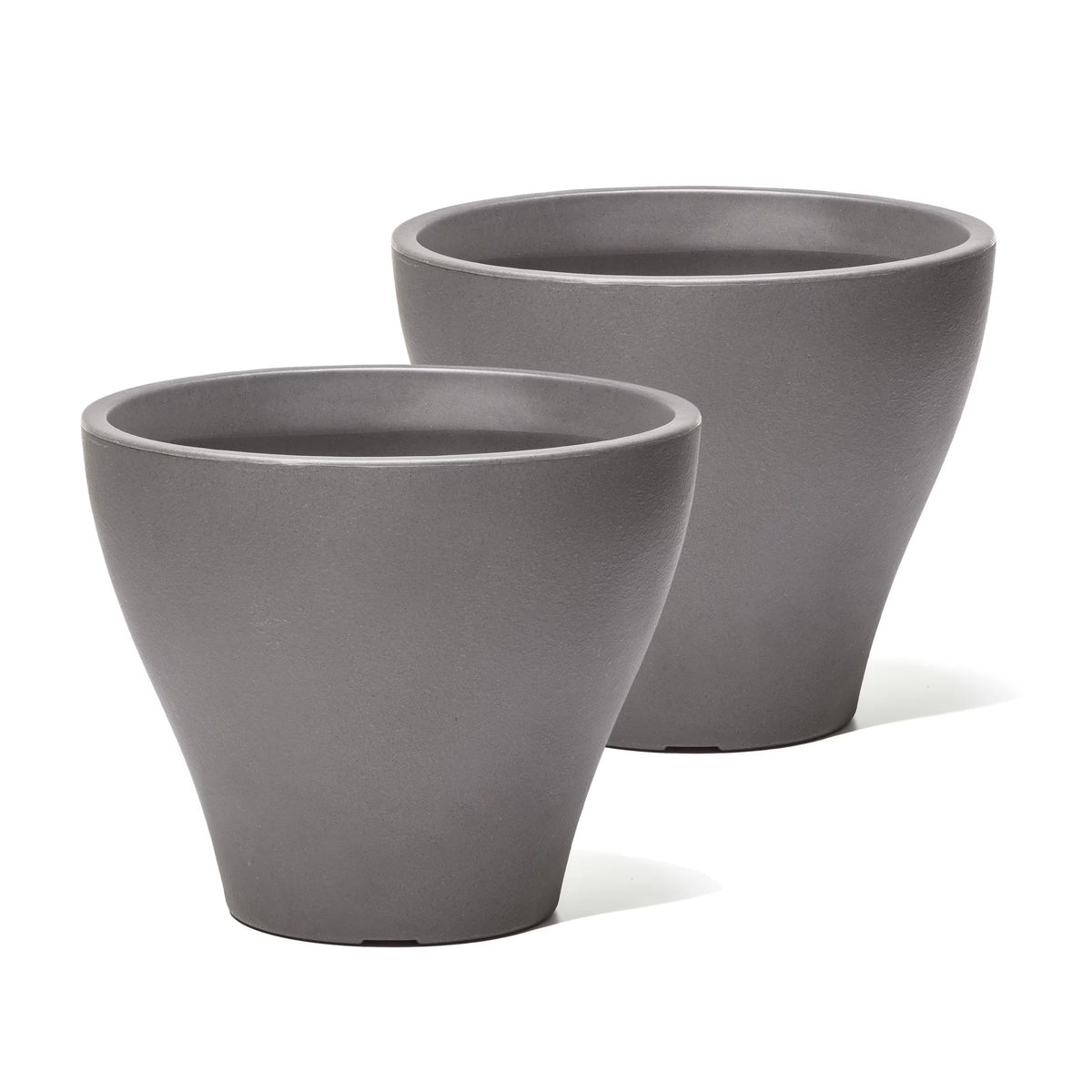 Dark Cedar Round Indoor Outdoor Plastic Planter and Pot I756