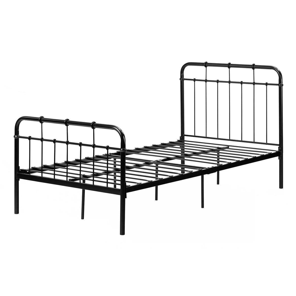 Black Metal Twin Complete Bed Y64068