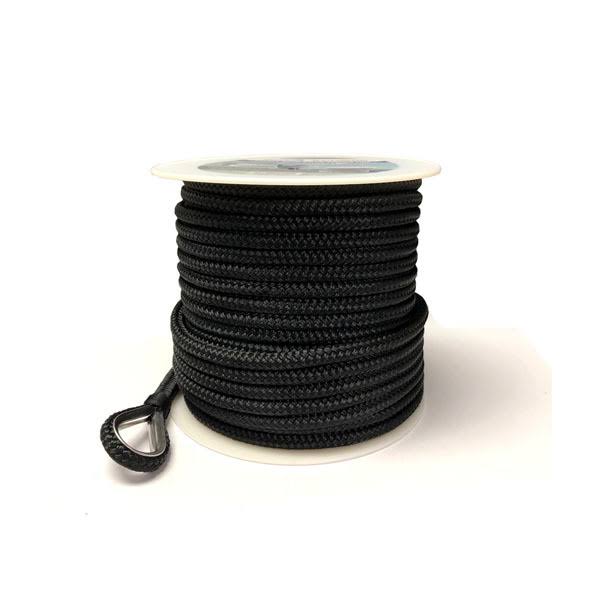 Black 3/8x22 Nylon Anchor Line Q247
