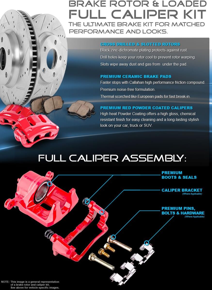 Premium OE 5 Lug Rotors + Ceramic Brake Pads + Sensors + Hardware T266209