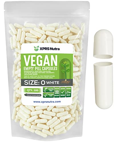 Size 0 Empty Vegan Capsules 500 Count I654