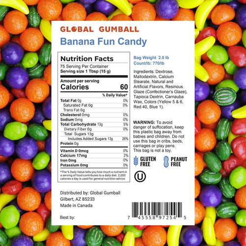 2 Lb Fruit Shape Hard Candy F54013
