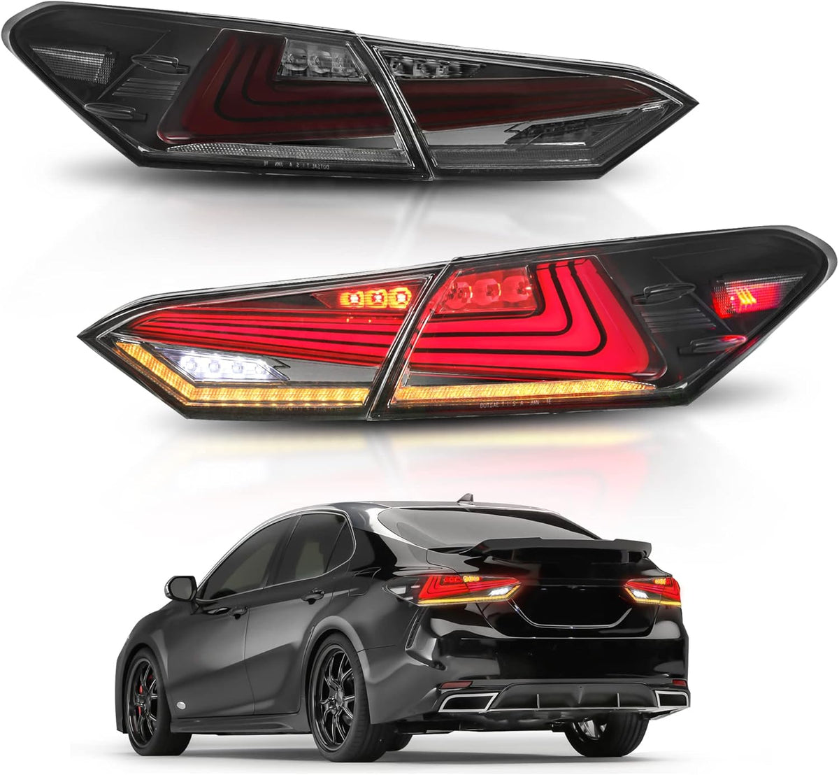 LED Tail Lights Set of 2 Transparent B2476