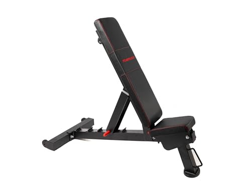 Adjustable Weight Bench, 7 Positions, Built-in Wheels & Handle B500780