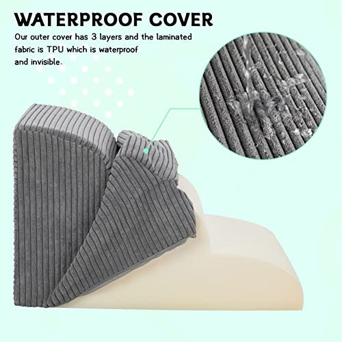 2 Steps High Density Foam Waterproof Pet Stairs with Removable Washable Cover O8353