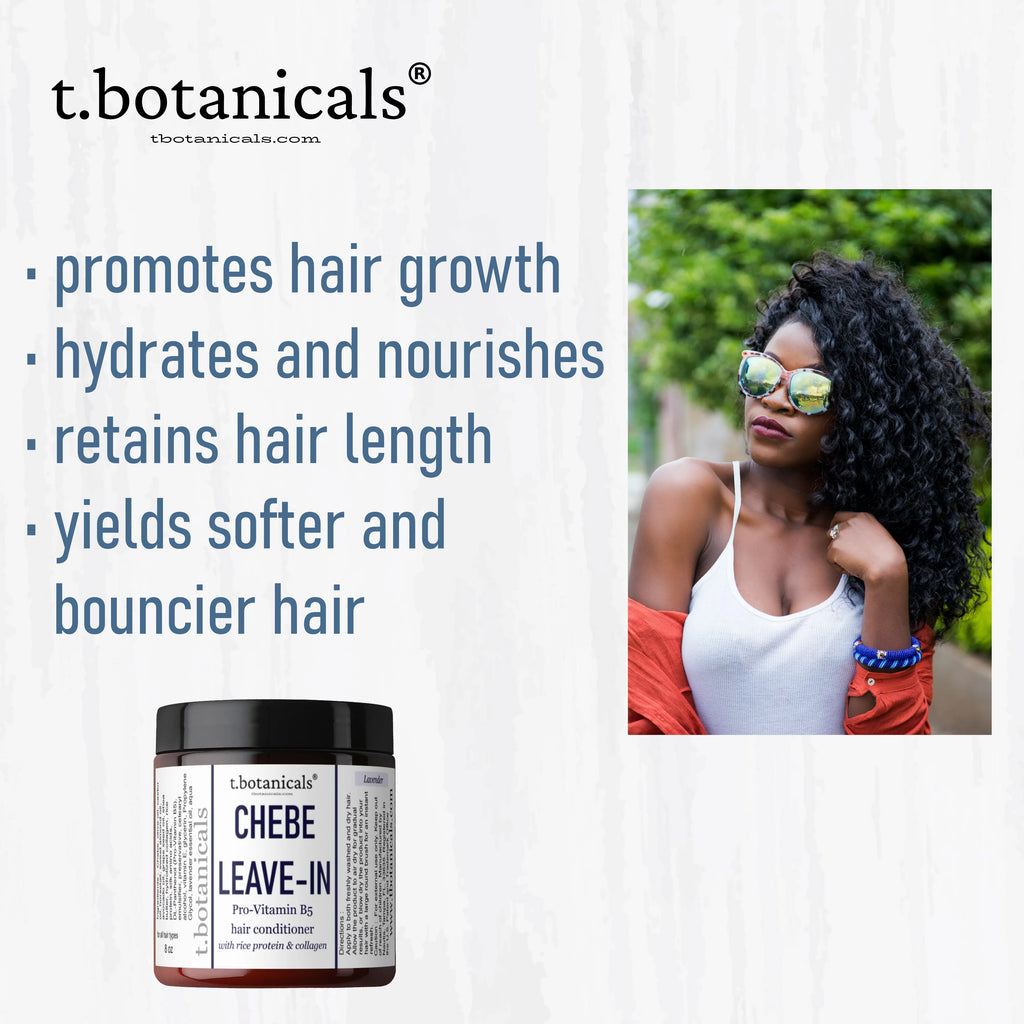 Chebe Leave In Conditioner with Provitamin B5, Chebe Butter, Chebe Powder, Chebe Oil, Silk Amino Acids, Collagen, 8 oz U85413