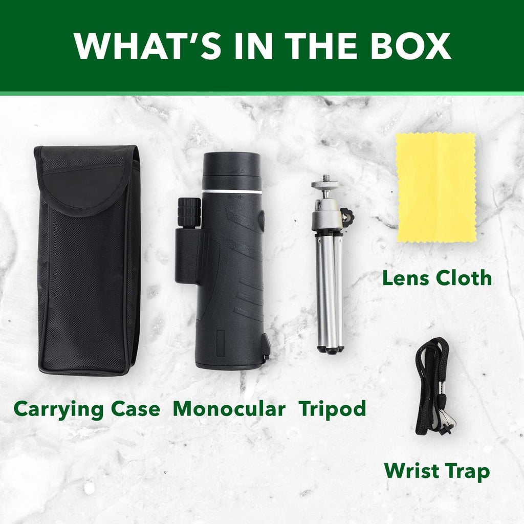 10X42 Waterproof Monocular Telescope with Tripod J17984