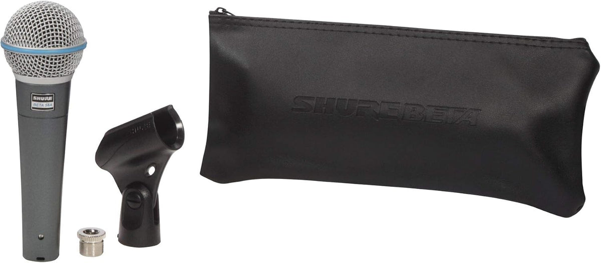 Supercardioid Dynamic Vocal Microphone with Stand Adapter and Storage Bag F58708