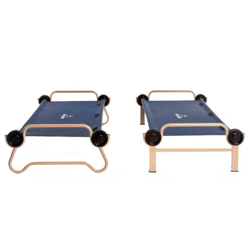 Navy Blue 2 Pack Double Cot with Organizers A729