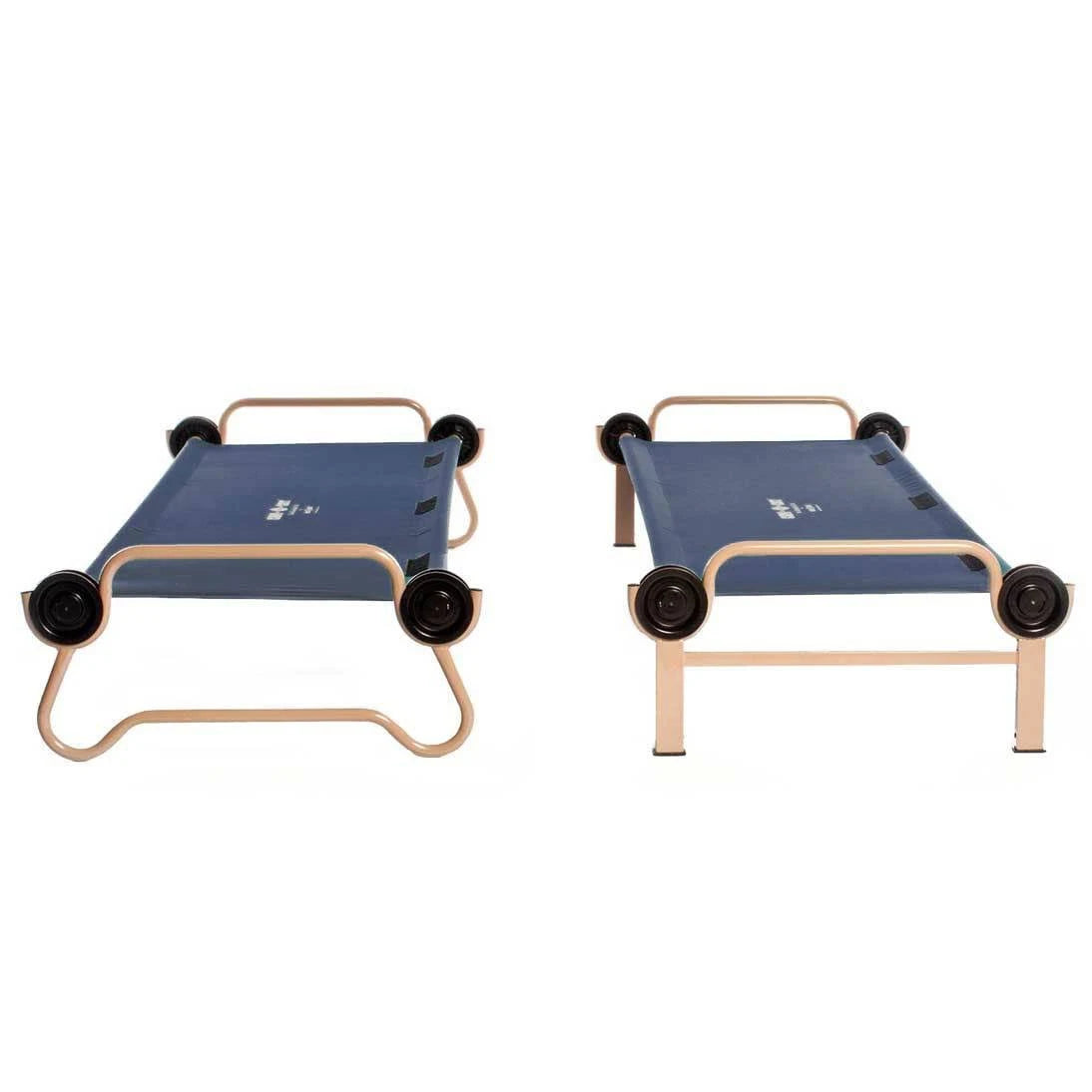 Navy Blue 2 Pack Double Cot with Organizers A729