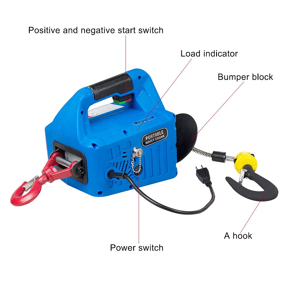 110Volt 1500W Portable Electric Hoist T55140