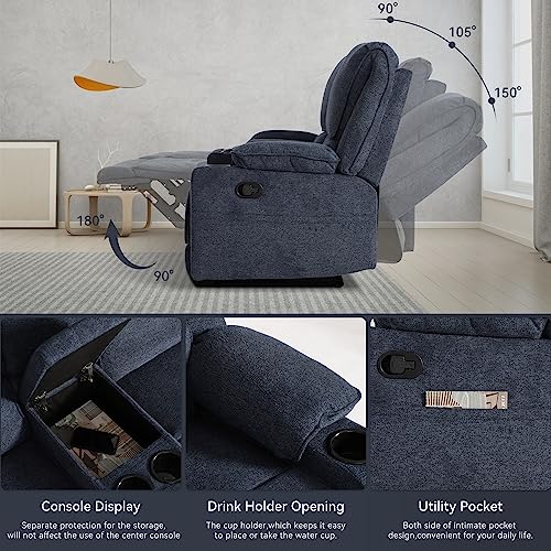 Light Grey 2 Seater Manual Reclining Loveseat Sofa U6893