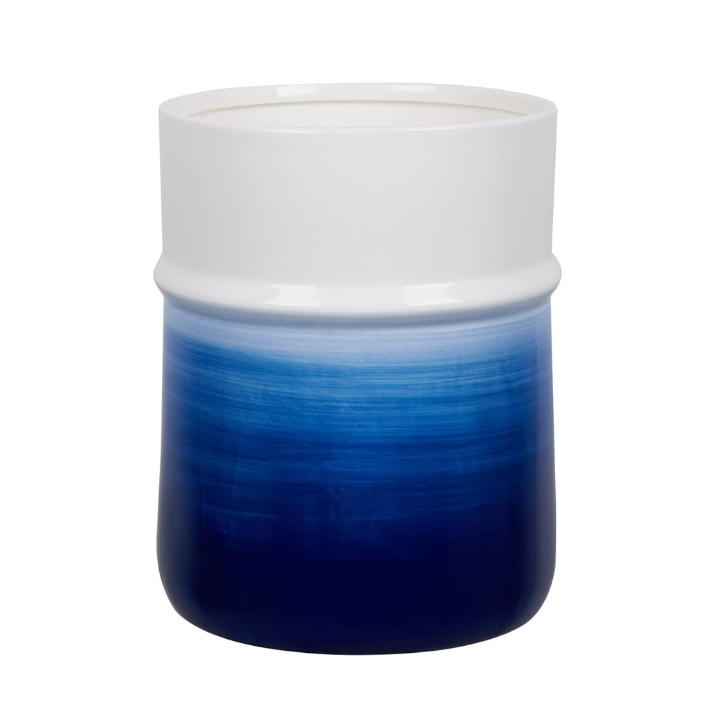 Round Small Navy Blue Trash Can H590005