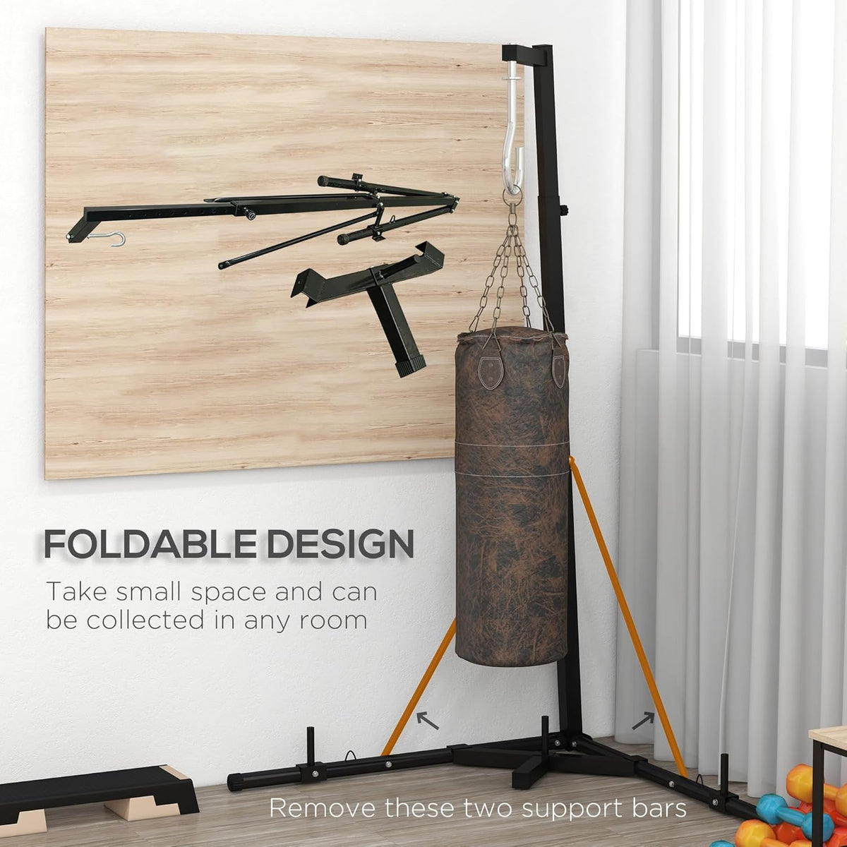 Height Adjustable Heavy Bag Stand with Weighted Base C9449