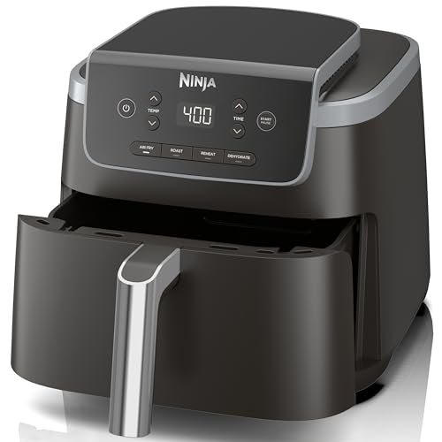 4-in-1 Air Fryer with 5 QT Capacity, Nonstick Basket & Crisper Plate, Grey C240375