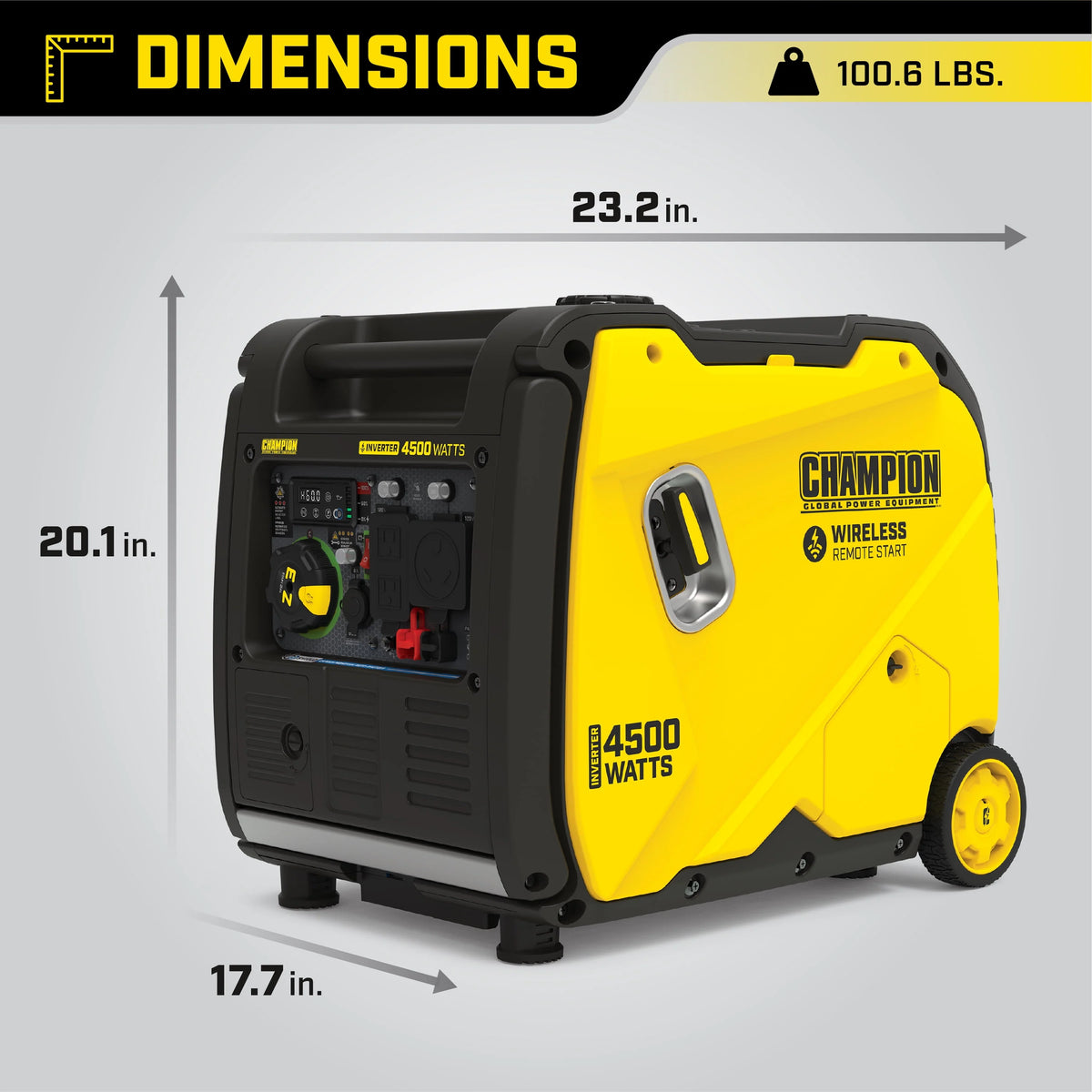 4500-Watt Wireless Remote Start Inverter Generator with CO Shield L716