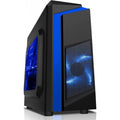 Black Micro-ATX Case with 12cm Blue LED Fan W123
