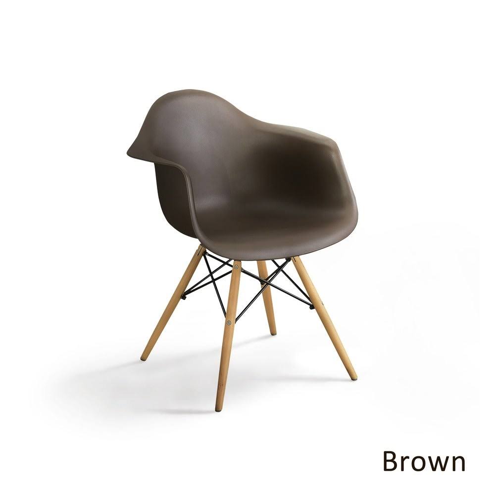 Modern Plastic Dining Chairs Set of 2 Dark Brown B713