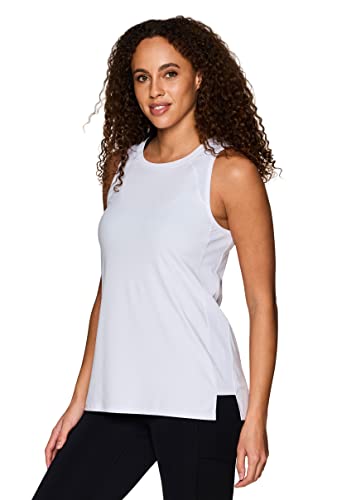 Women's Relaxed Fit Super Soft Ribbed Side Sleeveless Workout Tank Top B444469
