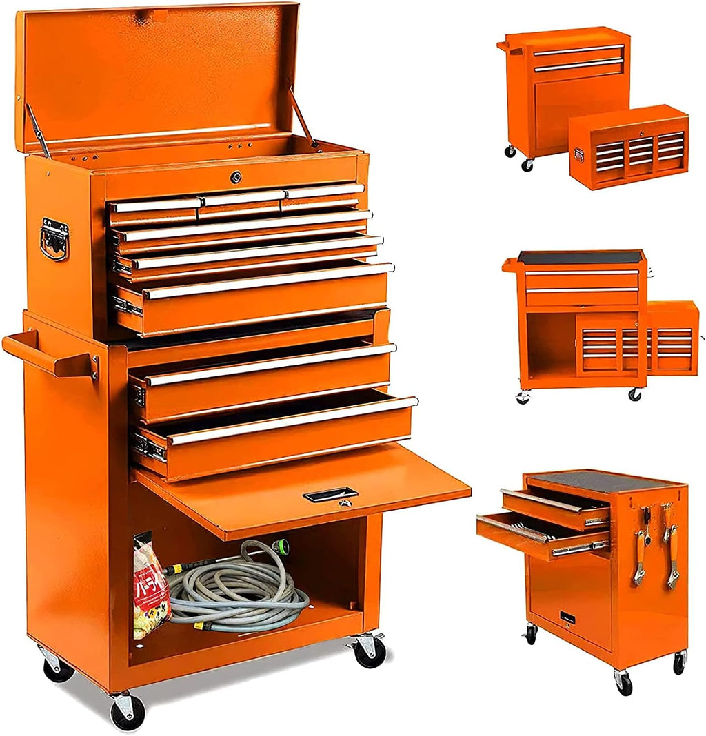 8 Drawer Rolling Tool Chest Cabinet with Lock L29200
