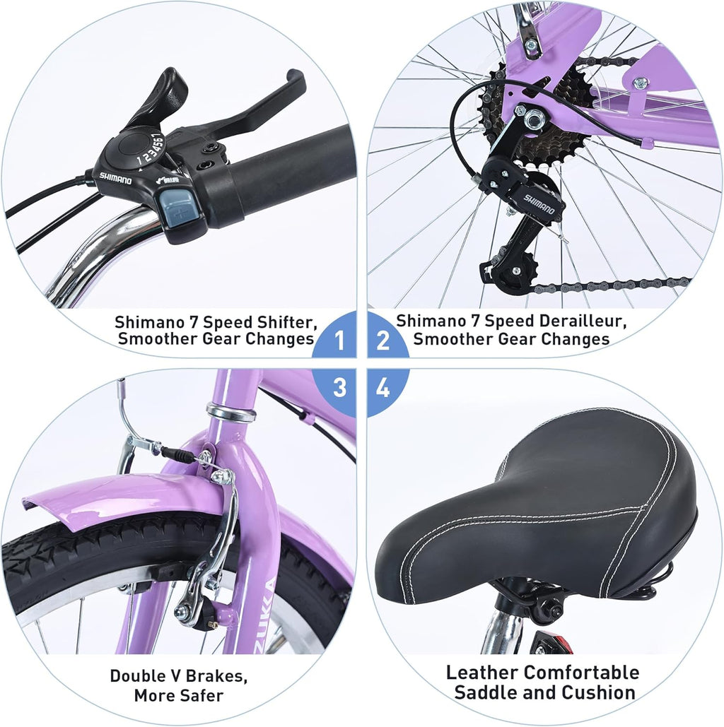 26 Inch 7 Speeds Steel Frame Beach Cruiser Bike Y202994