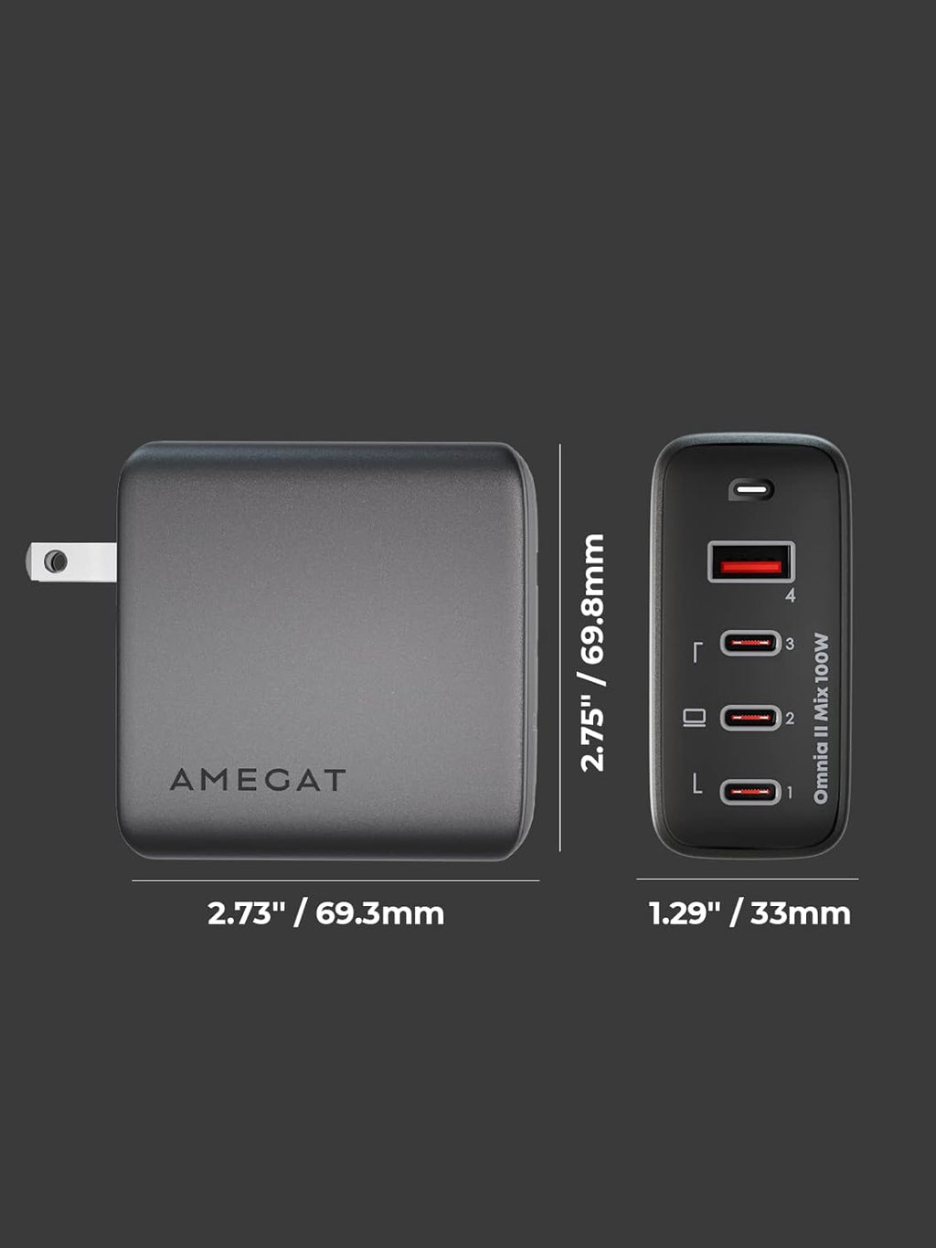 100W 4-Port GaN III Fast Charger Block E424