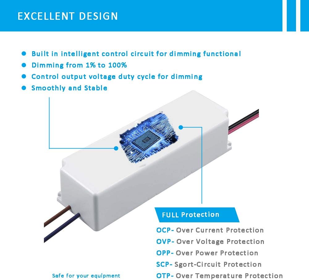 12V 24W Dimmable LED Driver IP67 Waterproof V82321