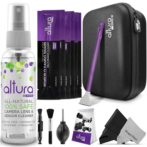 Camera Cleaning Kit with Case, Spray, Swabs, Blower, Brush, Tissue Paper P28538