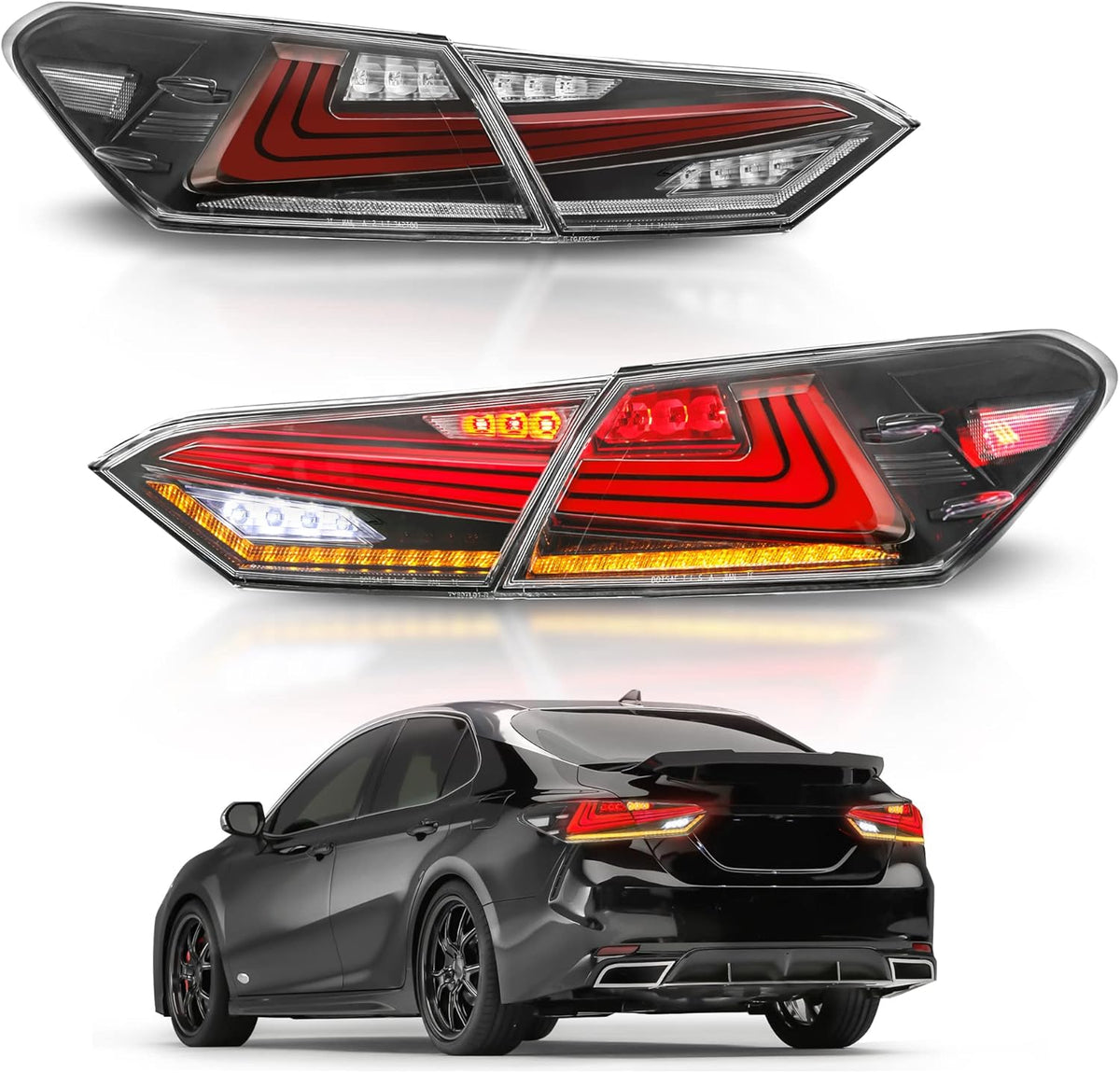 LED Tail Lights Set of 2 Transparent B2476