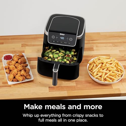 4-in-1 Air Fryer with 5 QT Capacity, Nonstick Basket & Crisper Plate, Grey C240375